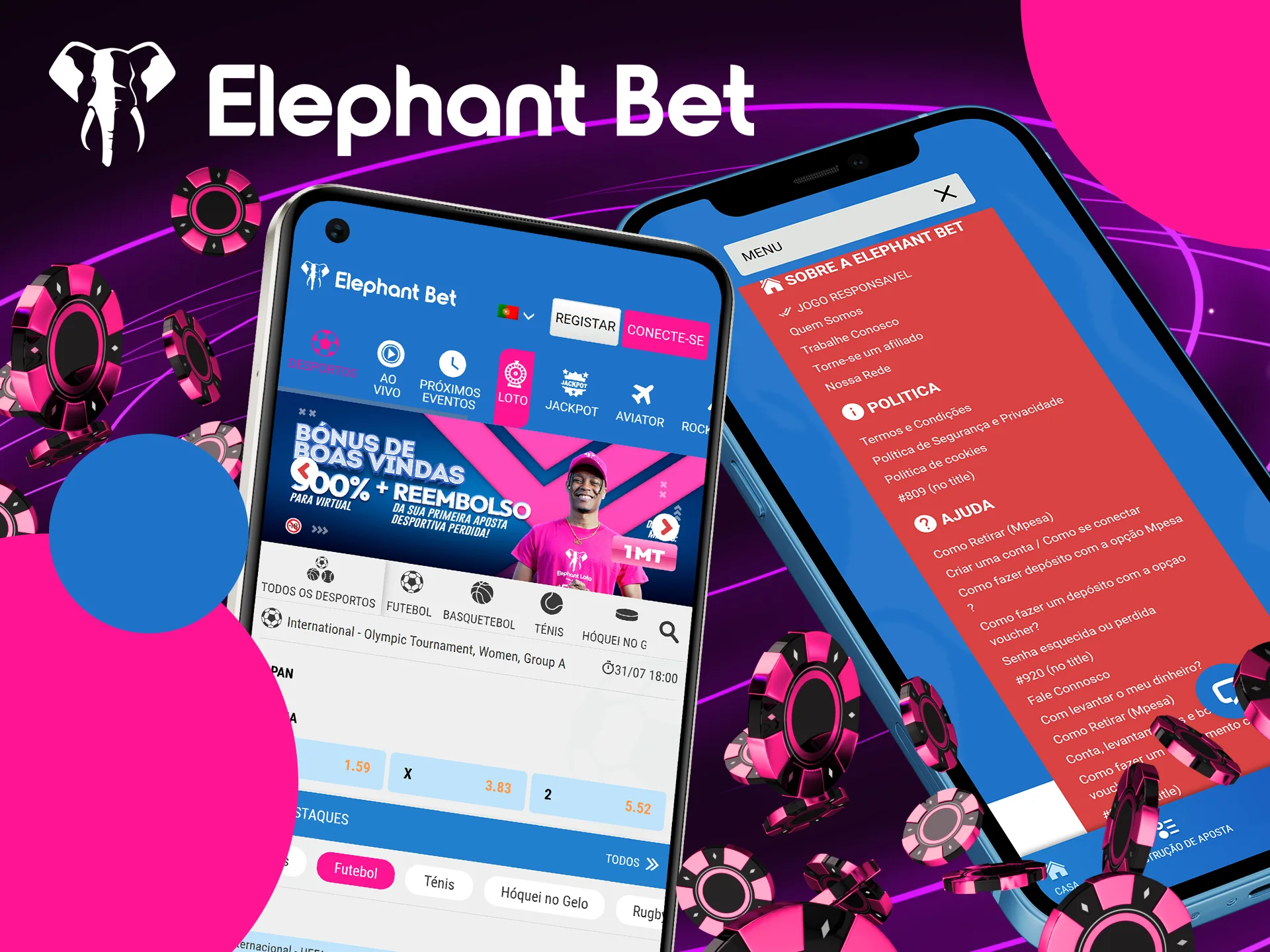 Versão móvel da Elephant Bet