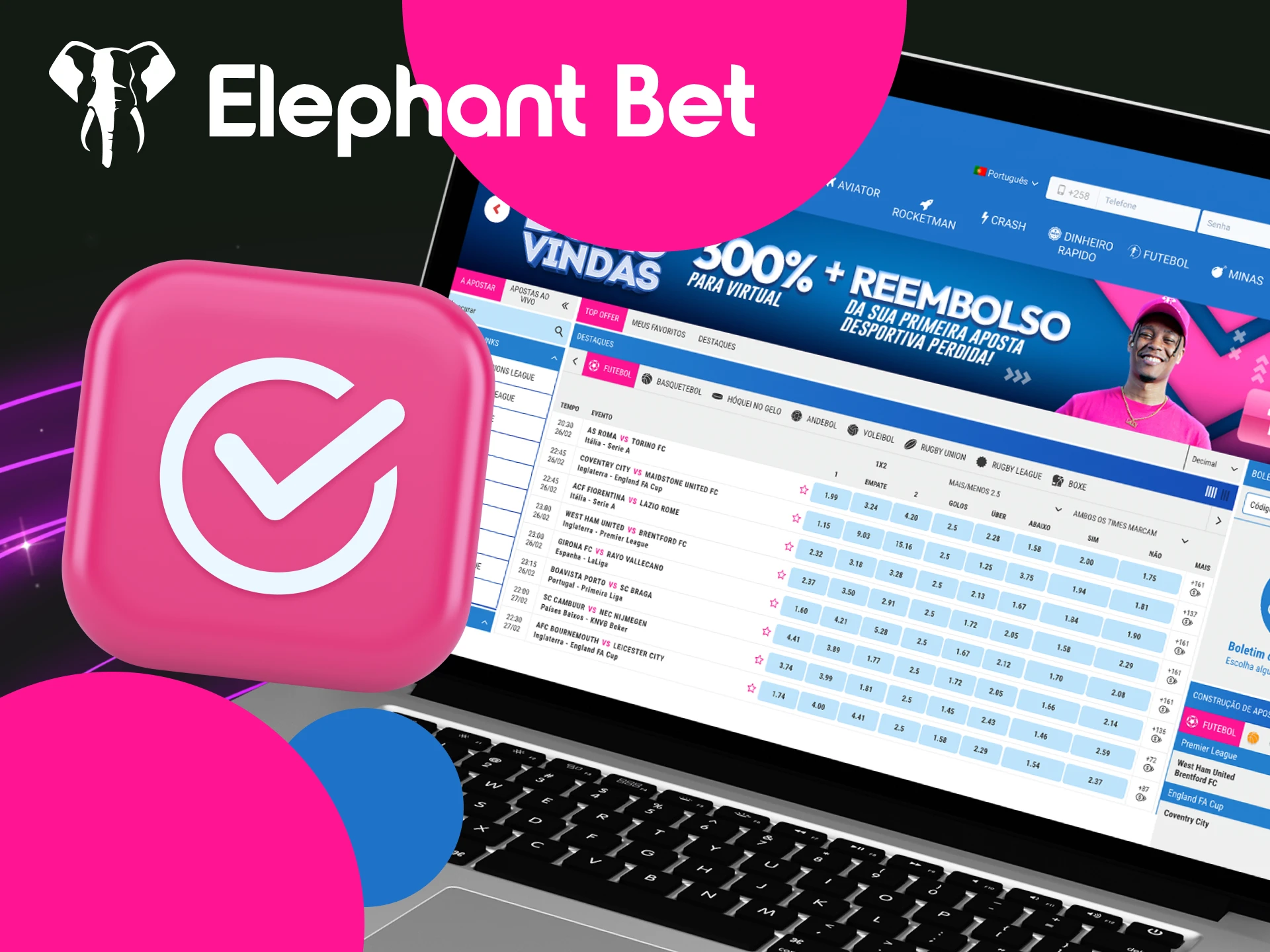 Verificação de conta Elephant Bet